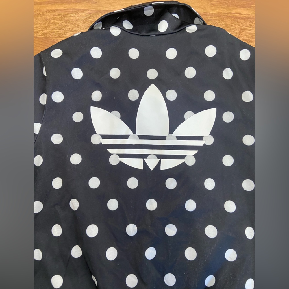 Vintage 2015 adidas firebird Black & White Polka Dot track jacket - Picture 9 of 12